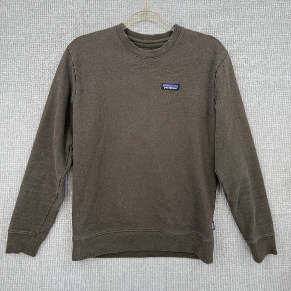 Patagonia Uprisal Crewneck Sweatshirt Recycled Cotton Blend Brown Mens Sz S Gorp - Picture 1 of 11